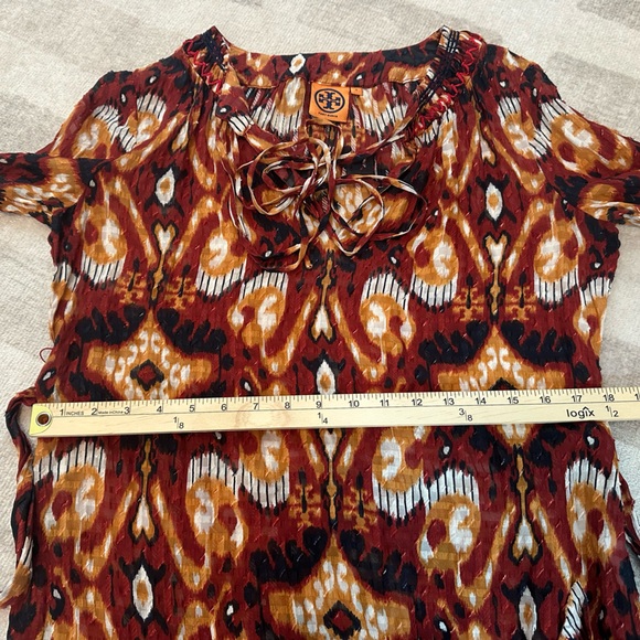 Tory Burch Silk Rust Red Terrero Diana Dress (Size 6) - Picture 10 of 11